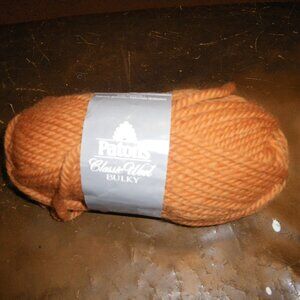 1 Skein Patons Classic Wool Bulky Yarn - Color Burnt Orange  – 78 yds
